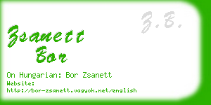 zsanett bor business card